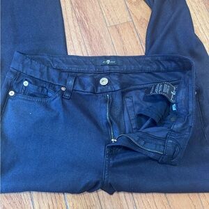 7 For All Mankind Women's Dark Blue Skinny Jeans